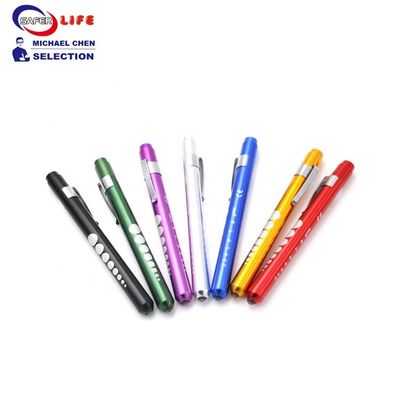 Yellow Medical Pen Torch Light Nurse Diagnostic Penlight Homecare Medical Supplies 13.4cm
