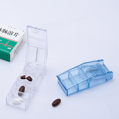 OEM CE Approved Plastic Pill Cutter Small Pills Box With Cutter Pill Dispenser Box