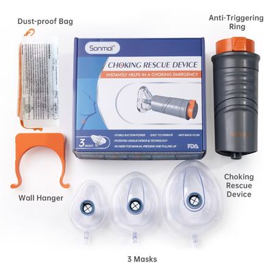 Portable Anti Choking Device Strong Suction Automatic Choking Rescue Device for Kids and Adults with 3 Masks