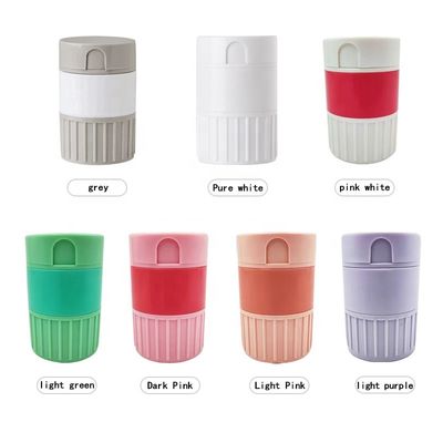 Four-in-one Pill Box Dust-proof Multi-function ABS Pill Cutter Portable Pill Box