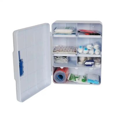 Plastic First Aid Kit Box Cabinet Large Wall Mounted Storage Case With Lock